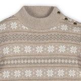 Organic Mock Neck Flounce Sweater Dress