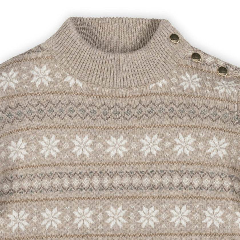 Organic Mock Neck Flounce Sweater Dress