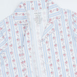 Anna Floral Stripe - Adult Long Sleeve Coat Style and Pant With Pockets