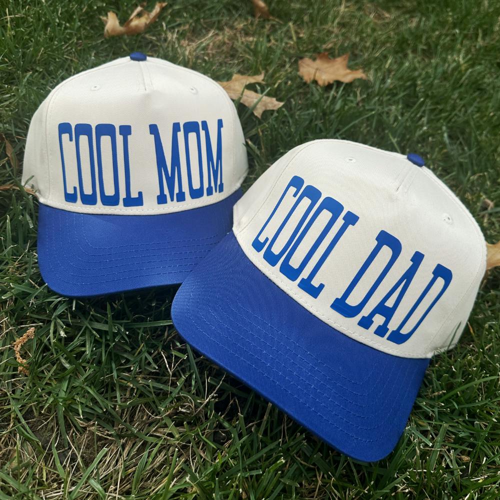 Women's Cool Mom 2-Tone Hat, Tan & Blue - OS