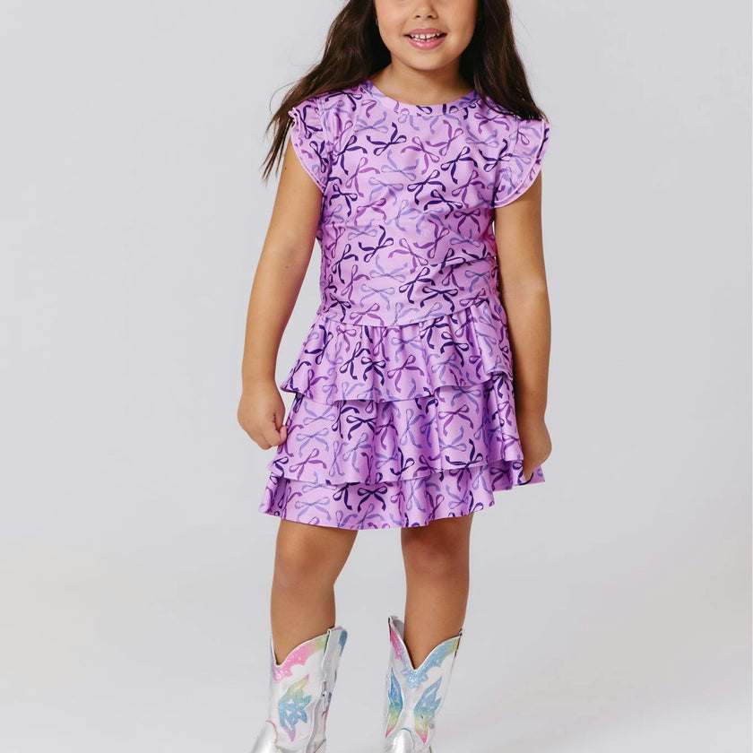 Girls Hi-shine Tiered Skirt