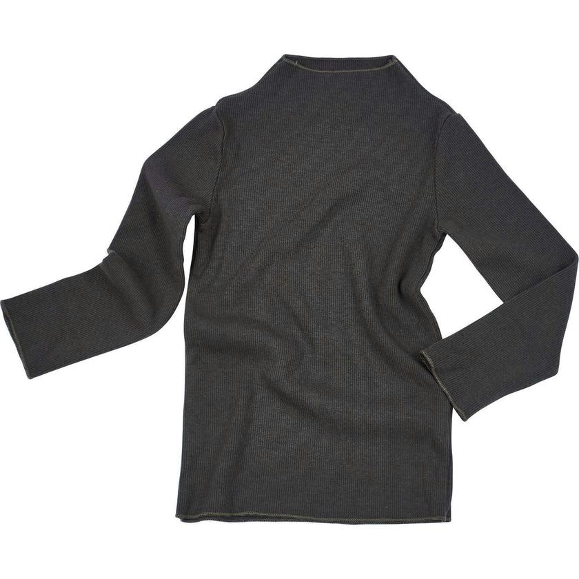 Rib Mock Neck Long Sleeve Top