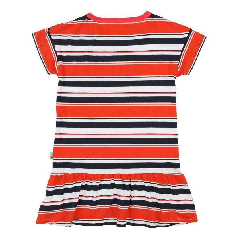 Orange Navy Strapped Dress