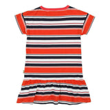 Orange Navy Strapped Dress