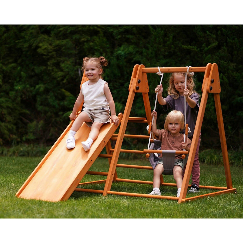 Juniper Folding Indoor & Outdoor Playset | Wooden Climber for Toddlers