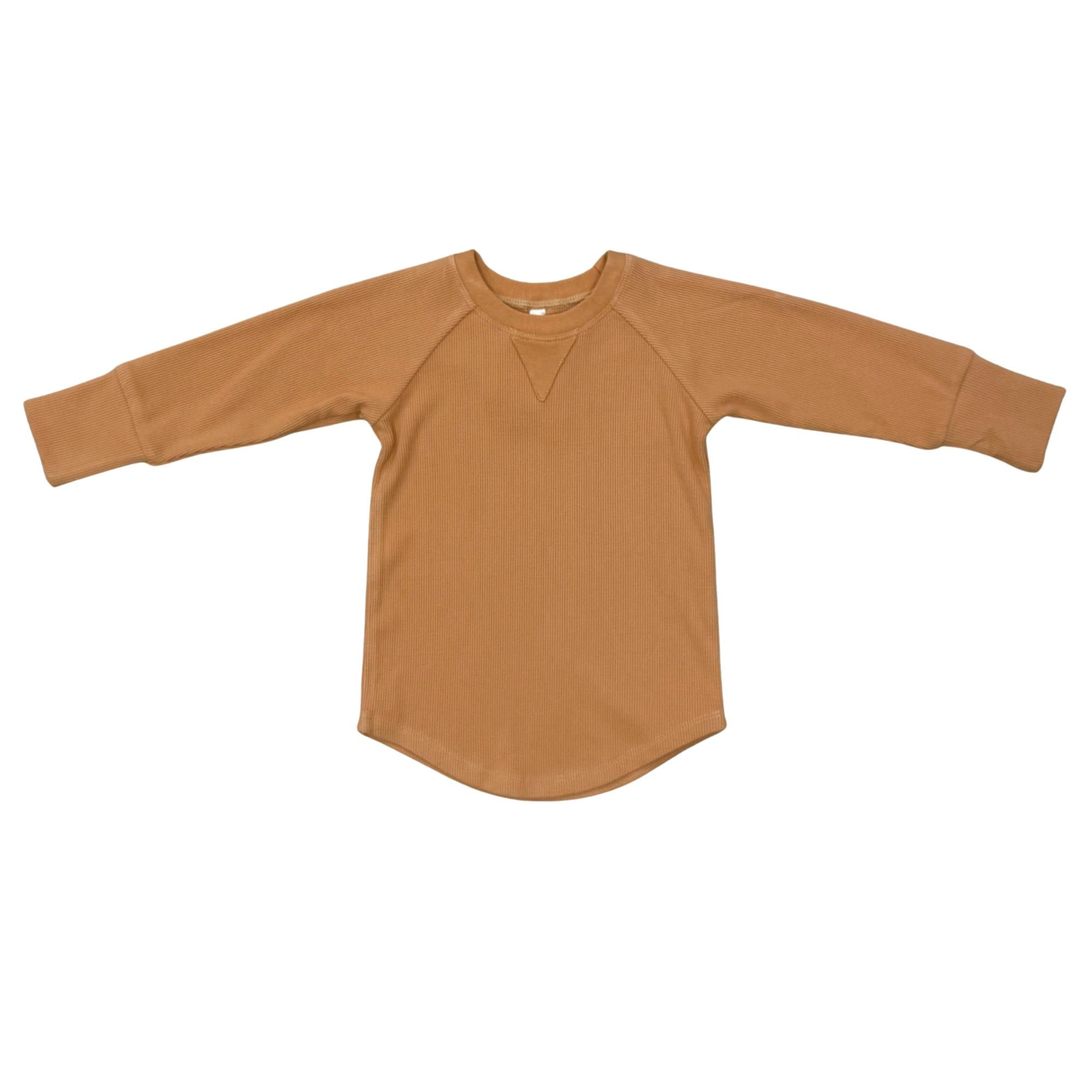 Boys Ribbed Top in Chai