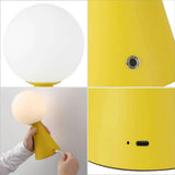 Macie 11.75" Modern Minimalist Globe Rechargeable/Cordless Dimmable Integrated LED Table Lamp with Touch Sensor Set 2