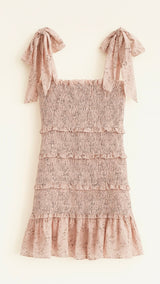 Reine Dress Pink Mini Roses