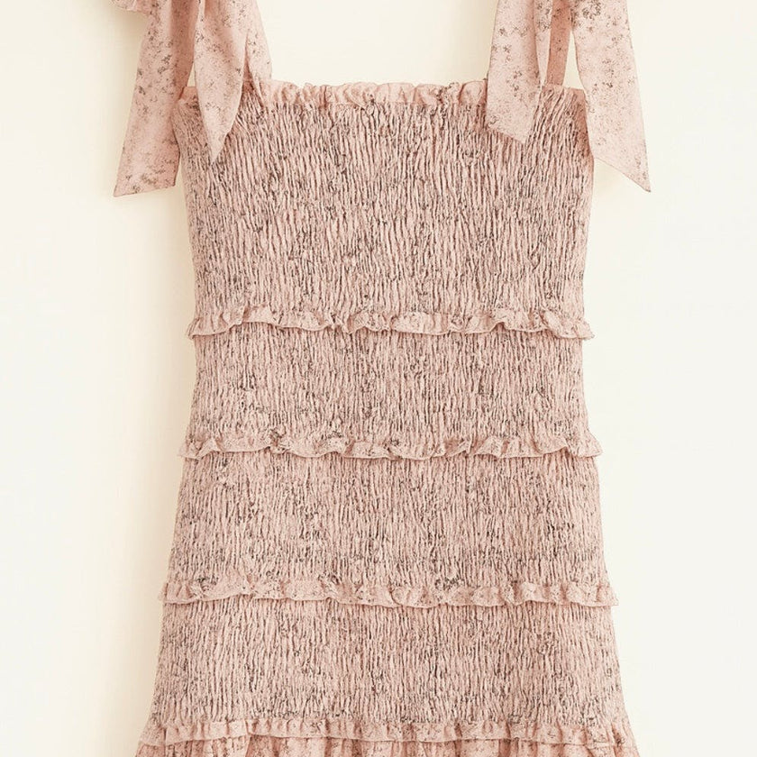 Reine Dress Pink Mini Roses