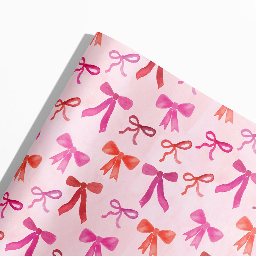 Pink Bows Gift Wrap