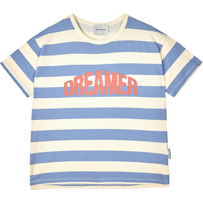 Mipounet SS26 Dreamer, T Shirt Ecru Blue