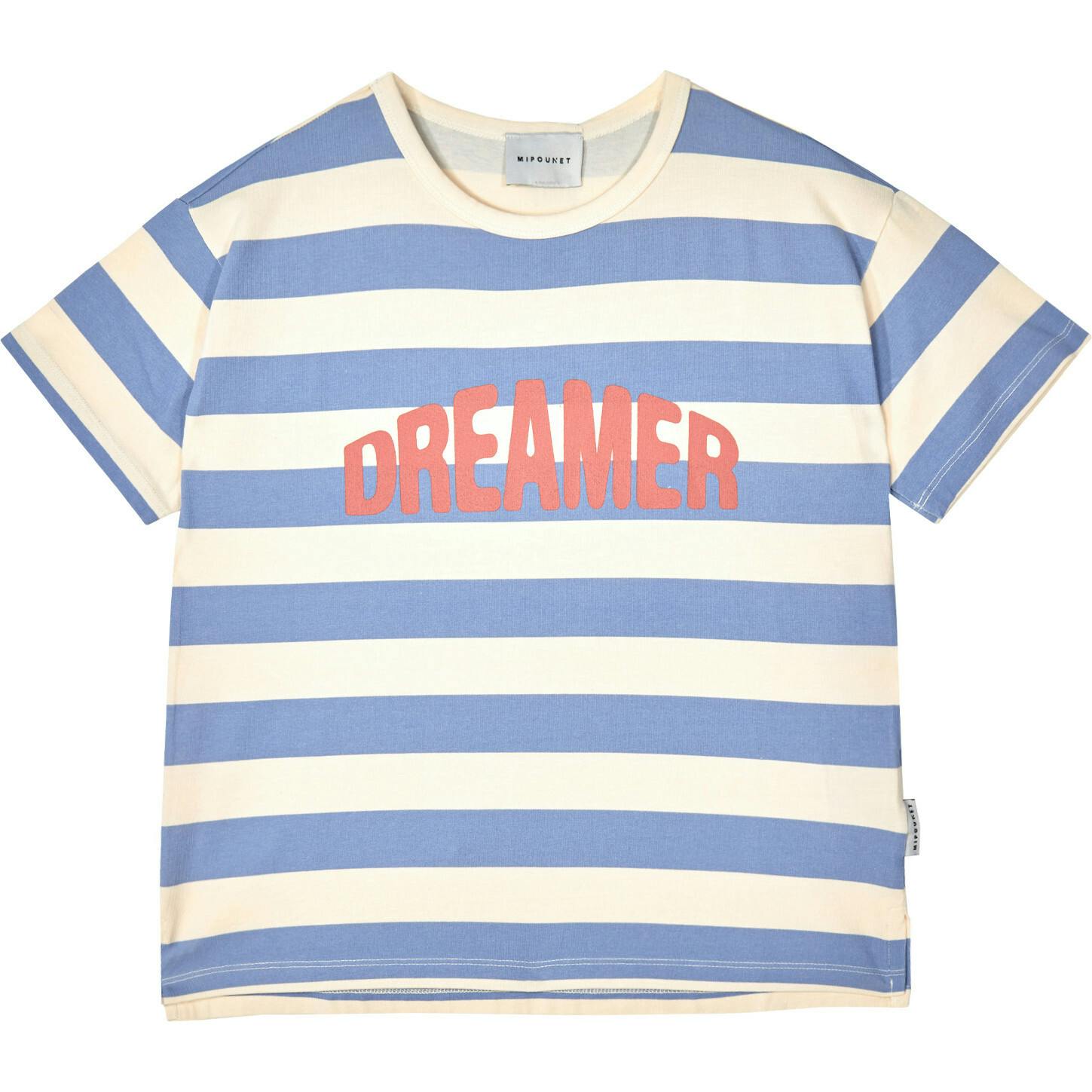 Mipounet SS26 Dreamer, T Shirt Ecru Blue