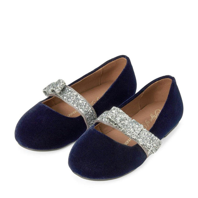 Mia 2.0 Velvet Sparkling Bow Strap Mary Jane Shoes