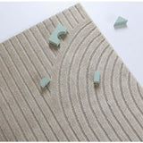 Mechanical Weave Embossed Velvet Rectangular Rug, Grey
