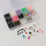 Y2K Jewelry Making Kit with Magical 8 Ball Beads Gummy Bear Beads Icon Charms and Neon Accessories