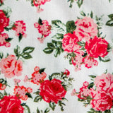 Crimson Rose Timeless Floral Ruffle Zipper Pouch