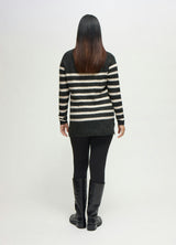 The Softline Side Zip Stripe Maternity and Nursing Sweater