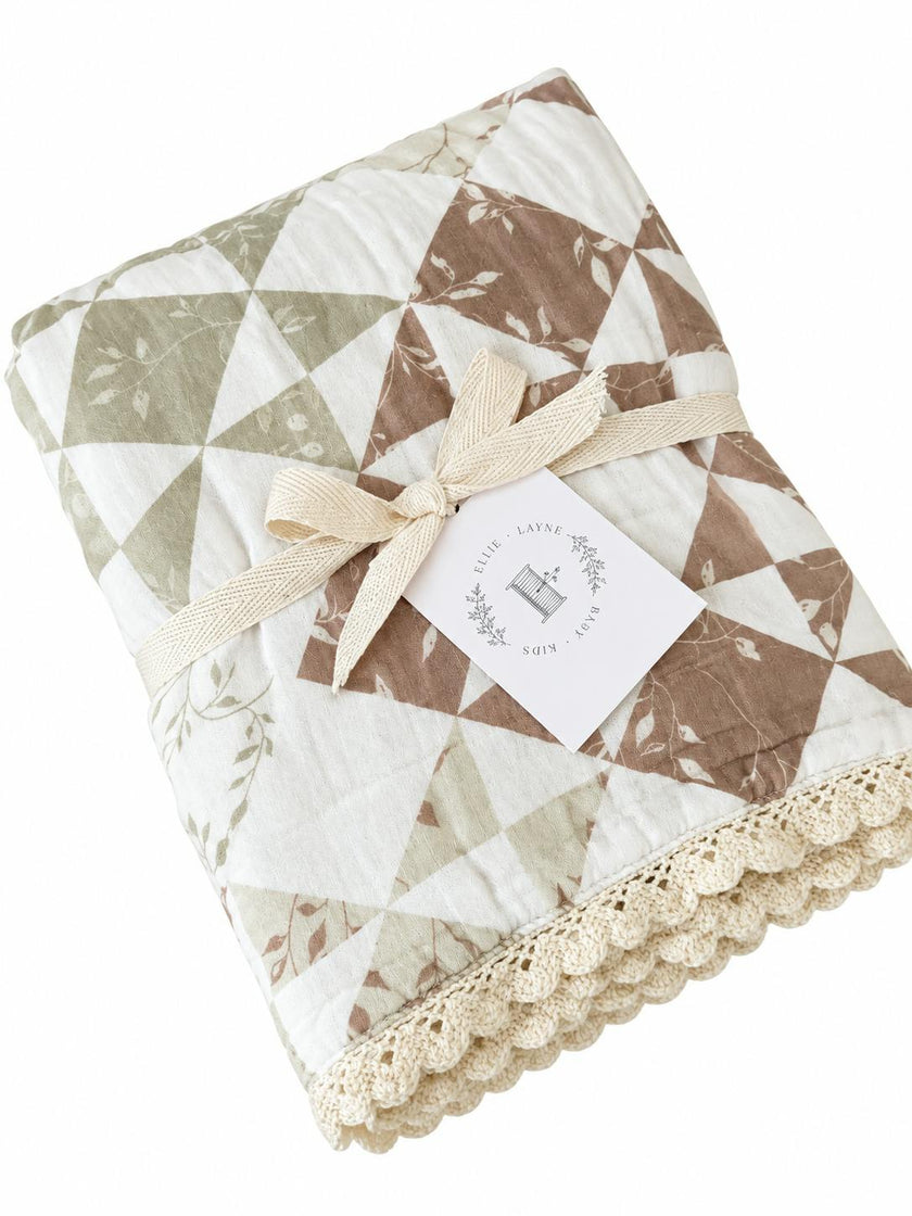 Ivy Quilted 6 Layer Gauze Blanket
