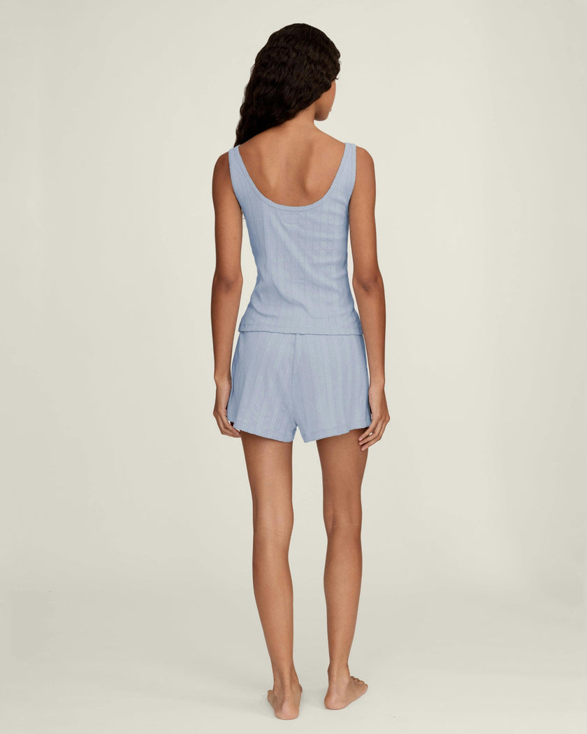 Women's Pointelle Shorts in Periwinkle