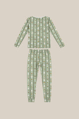 Mini So Soft Henley Pajama Set in Merry Mail Linear