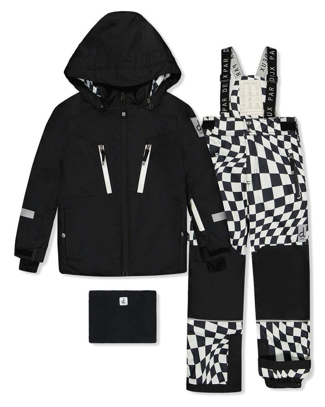Two Piece Teknik Snowsuit Black And White