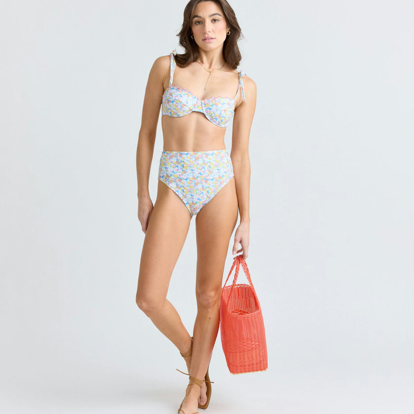 women's jasmine blossom high waist bikini bottom