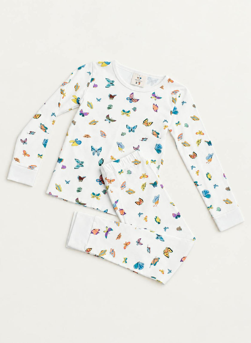 Children's Two Piece Organic Pajamas - Madame Butterfly