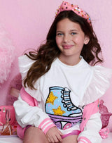 Roller Sequins Ruffle Sleeve T-Shirt