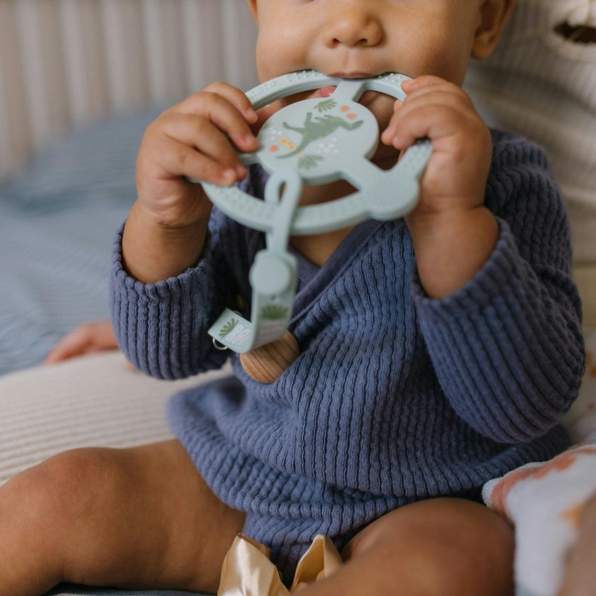 Studio Oh! Silicone Teether Ring With Detachable Clip