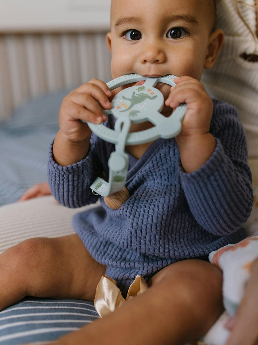 Studio Oh! Silicone Teether Ring With Detachable Clip