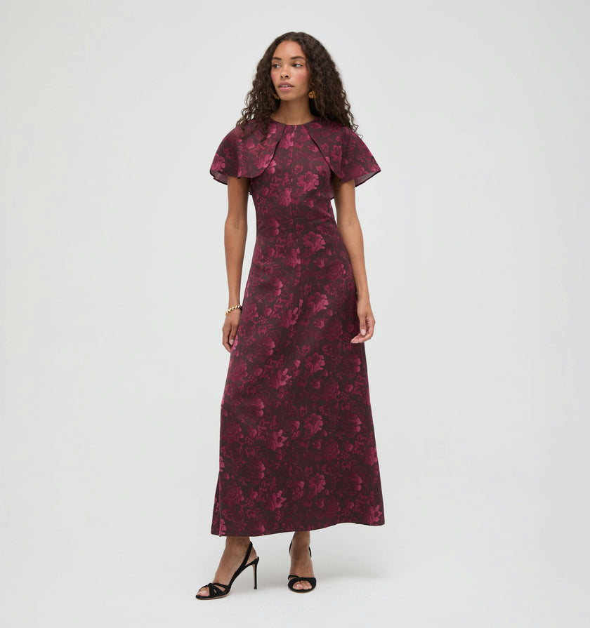 The Davina Dress - Annabelle Botanica Burgundy