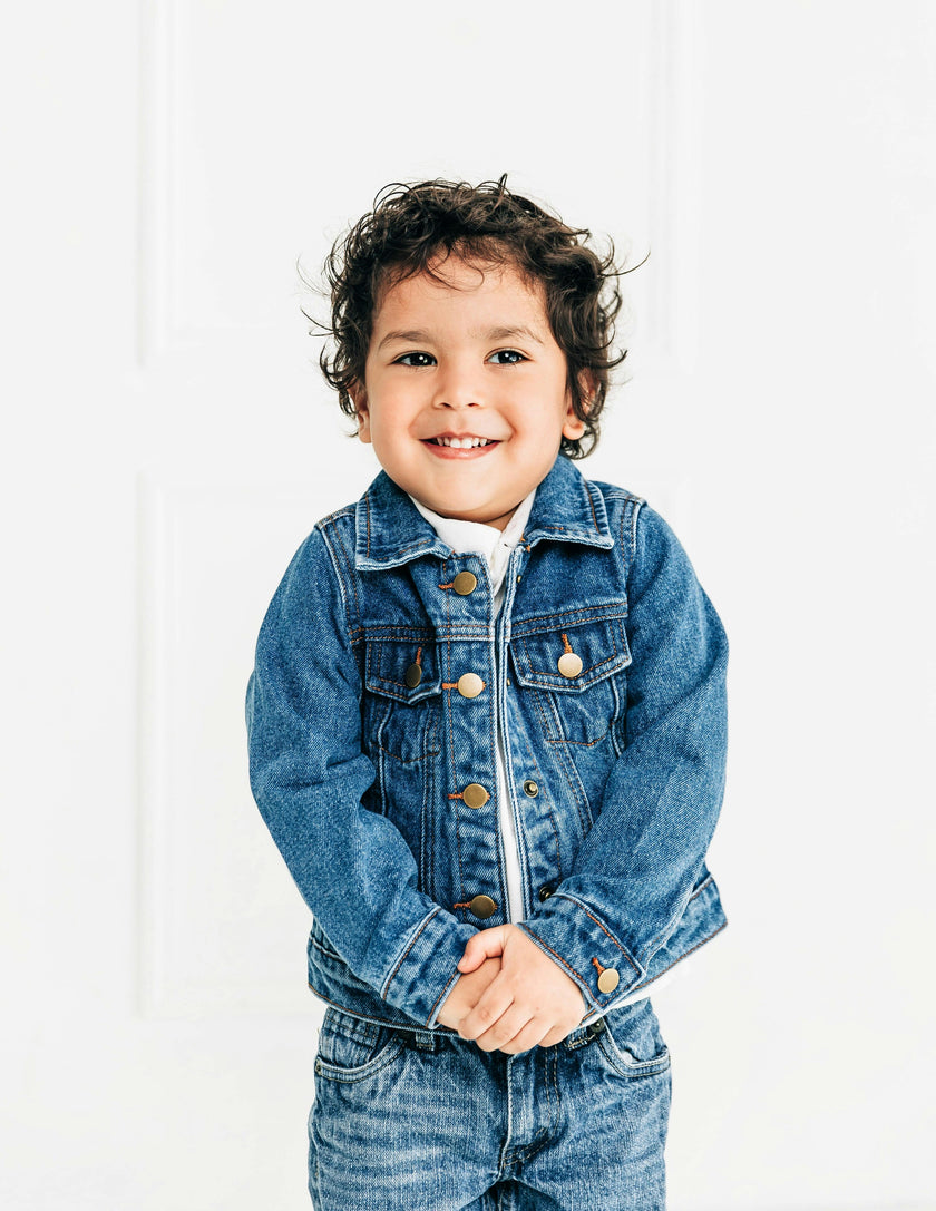 Custom Embroidered Washed Denim Jacket