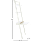 Pamella 2 Shelf Leaning Desk
