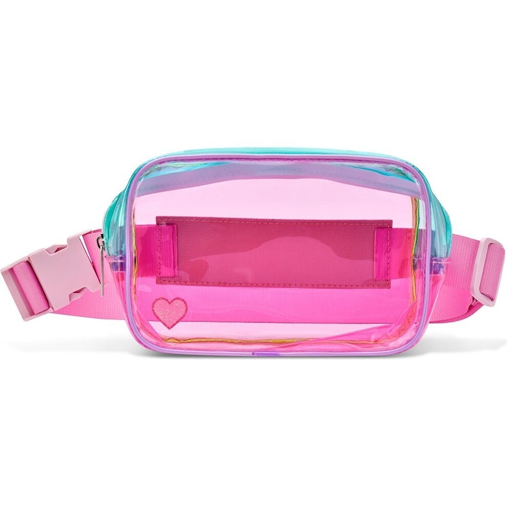 Color Block Clear Belt Bag