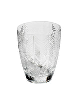 Water Glasses ZIG ZAG Set of 6  Transparent 11.8 oz, diam. 3.3", H 4"