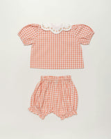 Tilly Blouse & Holly Baby Shorts Set - Peony