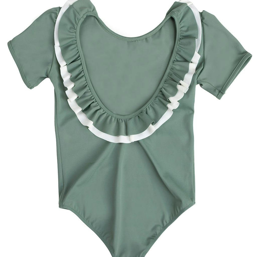 Carlotta Surf Suit in Sage Green & Ivory
