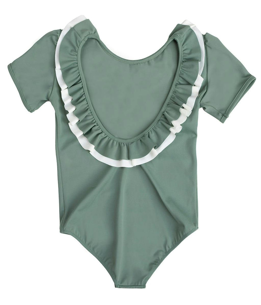 Carlotta Surf Suit in Sage Green & Ivory