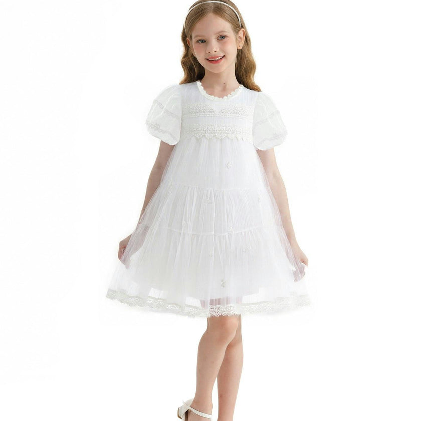 White Lace Lined Bailey Dress