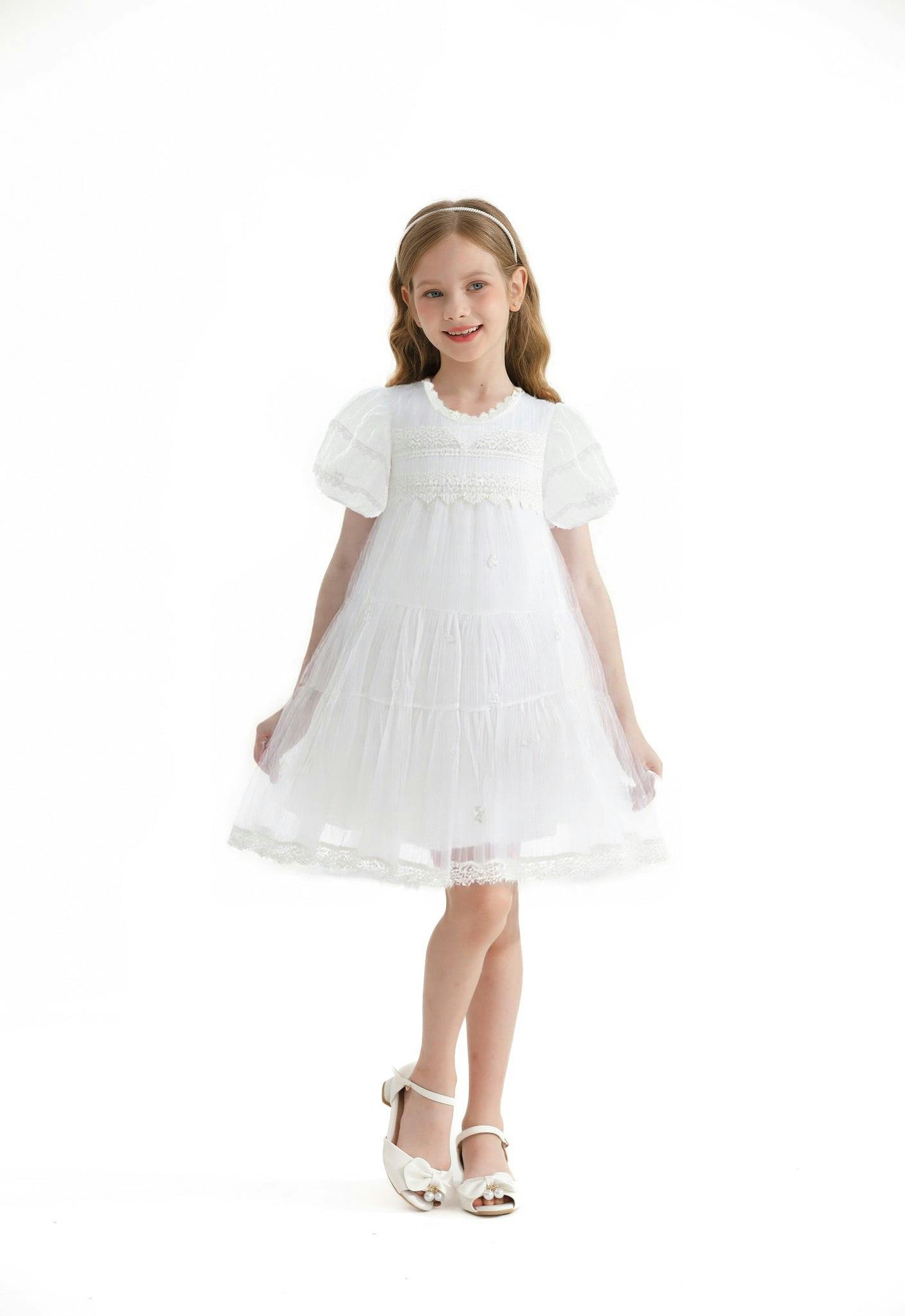 White Lace Lined Bailey Dress