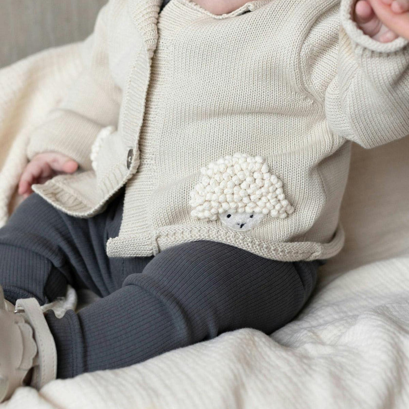 Dieck Cardigan | Lammies | White Sand