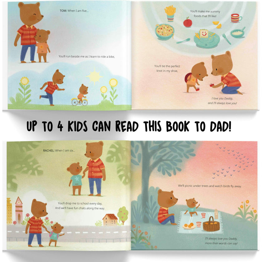 Daddy and Us / Me  (A Personalized Read-Aloud Gift from upto 4 Kids to Dad)