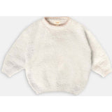 Baby Fuzzy Boxy Contrast Trim Sweater