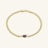 Olympia Tanzanite Station Bracelet on Charlie Chain