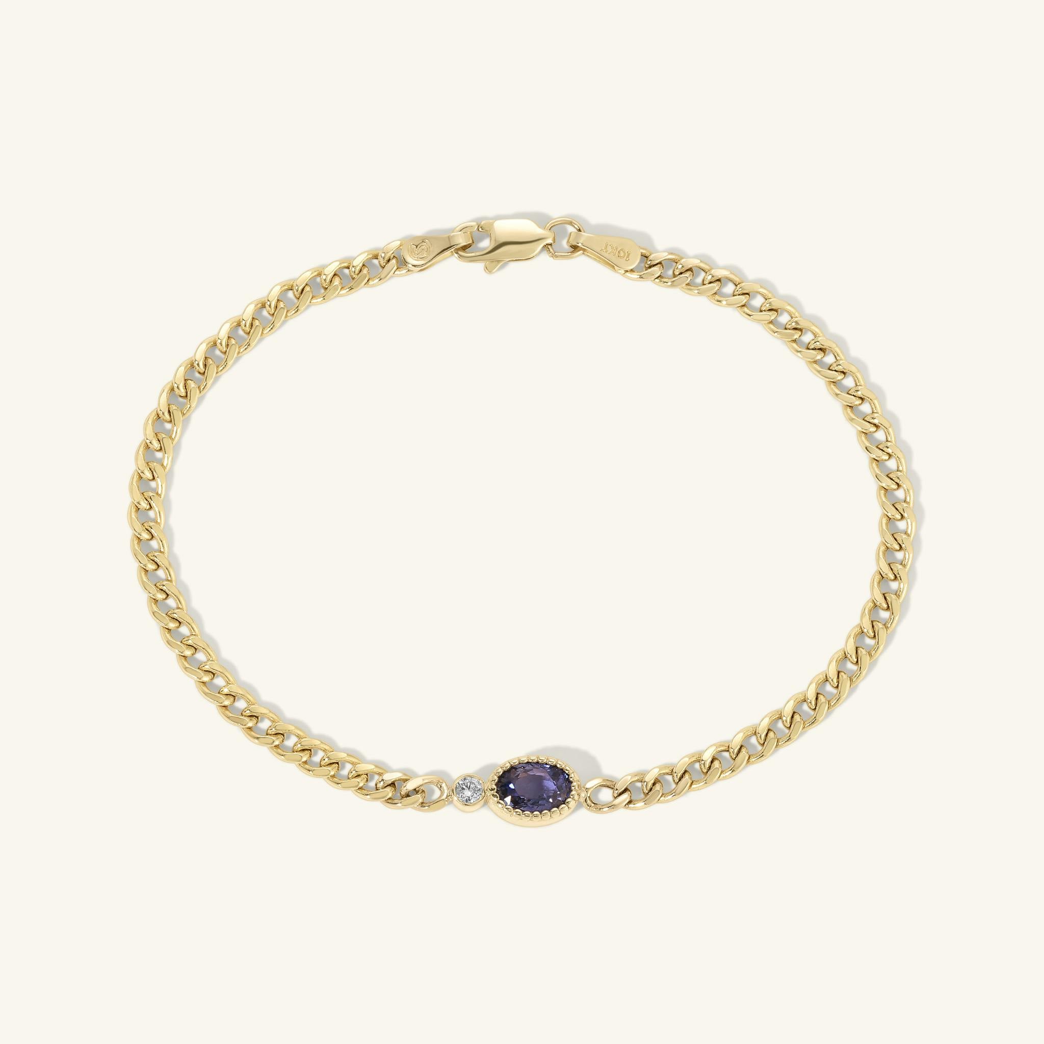 Olympia Tanzanite Station Bracelet on Charlie Chain