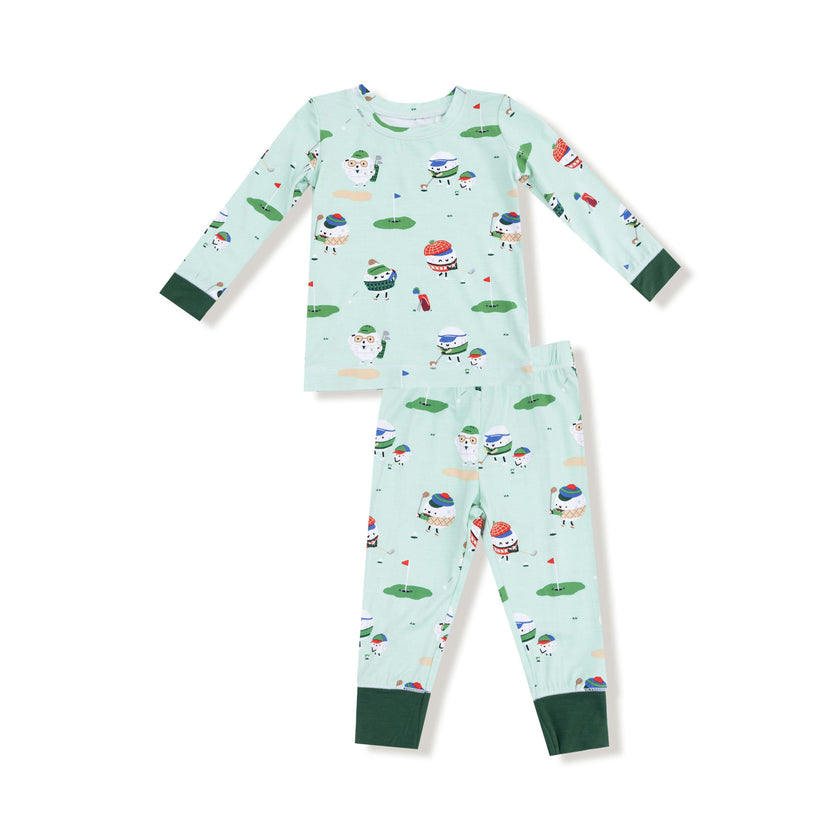 Golf Pros - Green - Long Sleeve Loungewear Set