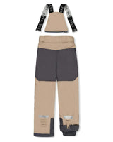 Two Piece Teknik Snowsuit Bright Orange Grey And Taupe