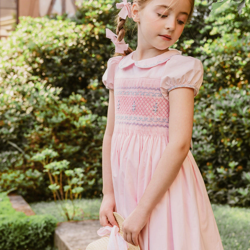 Princess Charlotte Heirloom Pink Smocked Dress