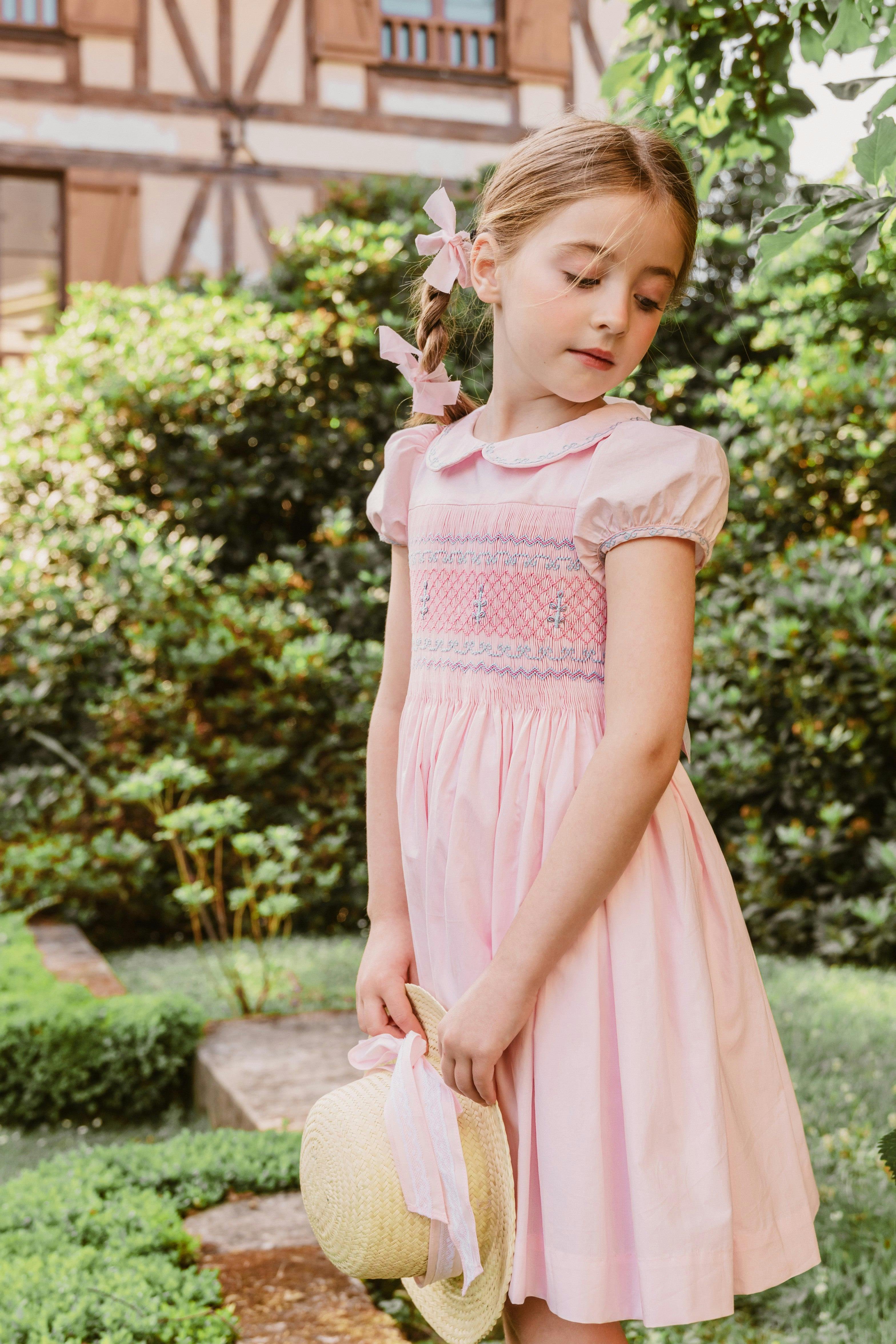 Princess Charlotte Heirloom Pink Smocked Dress