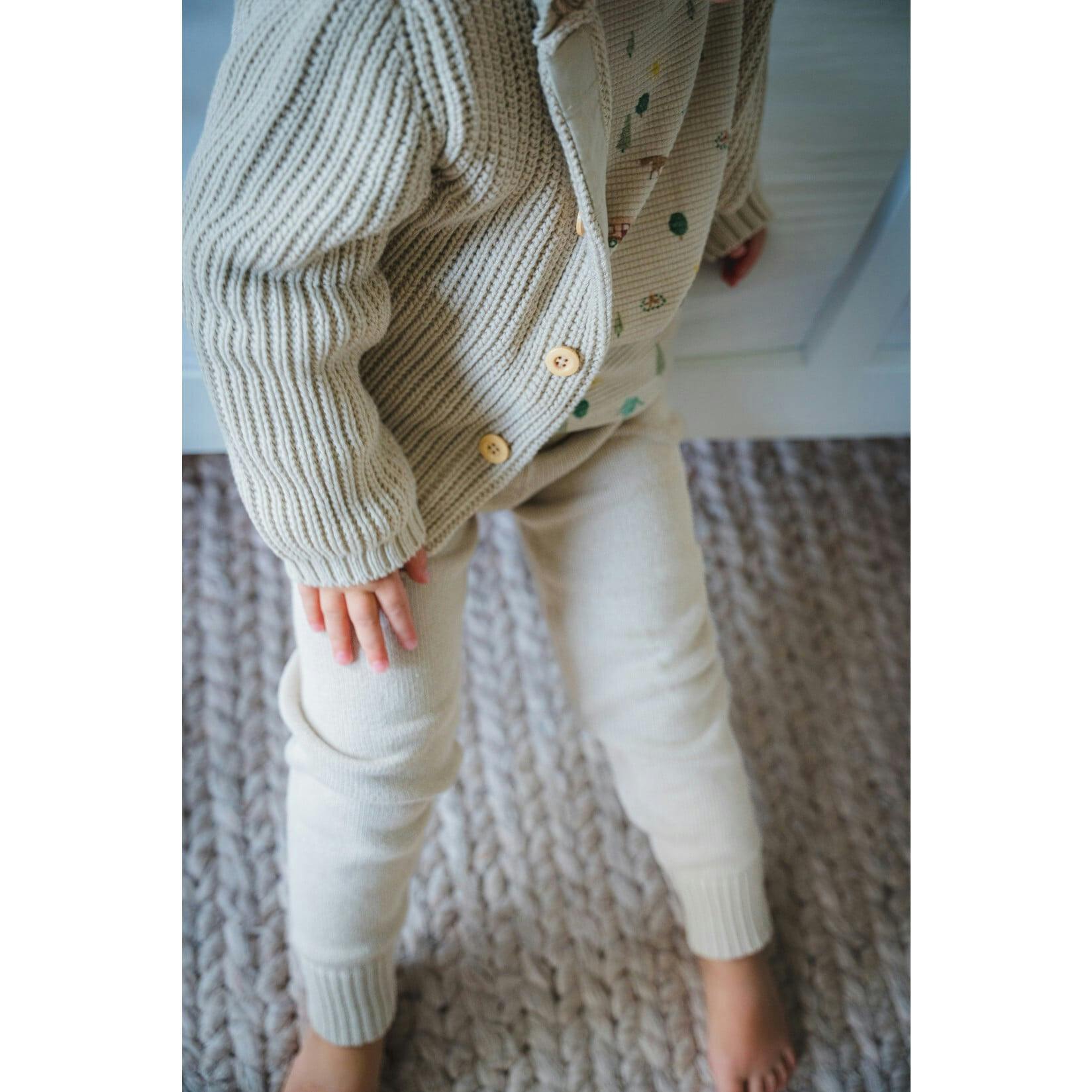 Pima Cotton Knit Waffle Hoody in Oatmeal